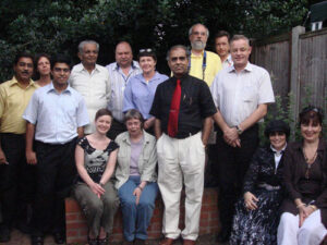 Dr Subrata Banerjea along with other homoeopathy professionals at Allen College of Homoeopathy